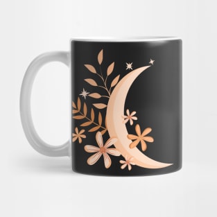 Moon, flowers and leaves Mug